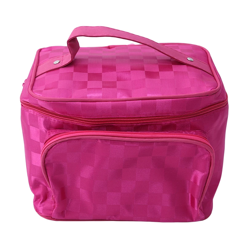 square rose red Женский косметический мешок многофункциональный косметический мешок водонепроницаемый профессиональный косметический набор для мытья несессер органайзер для путешествий - Цвет: square rose red
