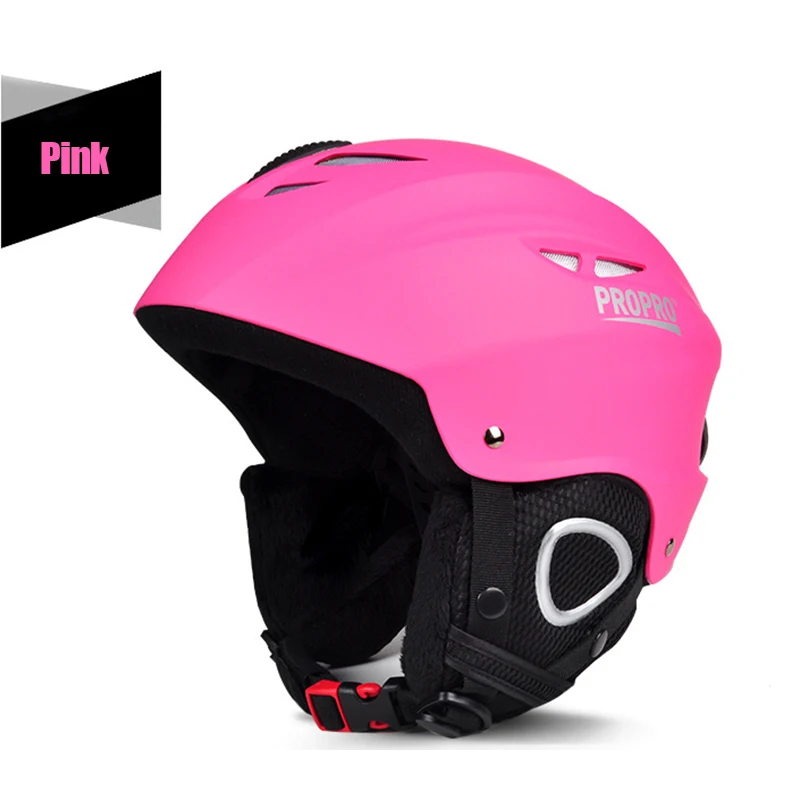 Pink Шлем для катания на беговых лыжах для взрослых, лыжный шлем для сноубординга, катания на коньках, ультралегкий ABS+ EPS, спортивный шлем для скейтборда на открытом воздухе propro - Цвет: Pink