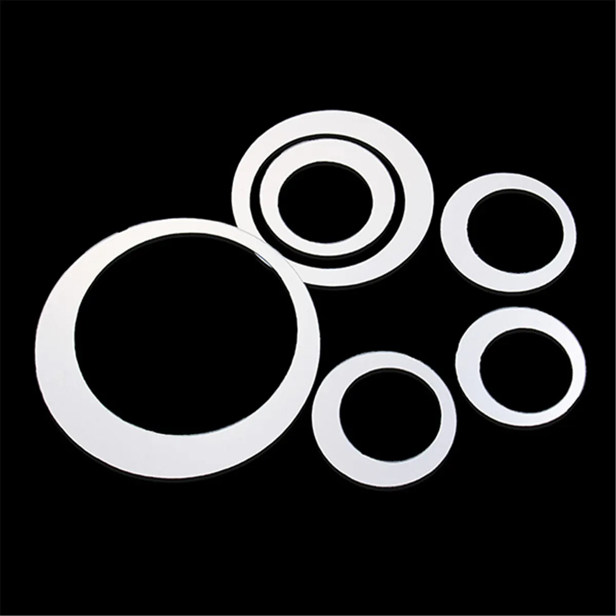 24PCS DIY 3D Silver Mirror Acrylic Wall Stickers Circle Ring Home Decors for Family Decoration Modern Adesive Home Decal