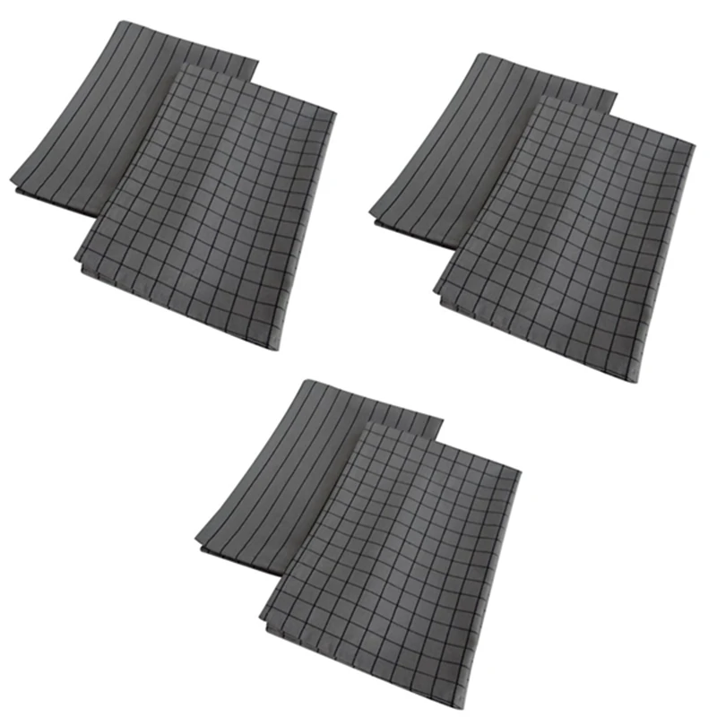 6Pcs Cotton Table Napkins Cloth Tea Towel Absorbent Dish Cloth Scouring Pad Kitchen Towels Cleaning