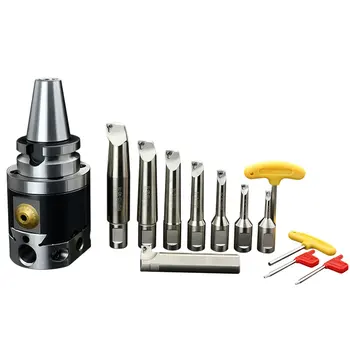 Online Precision NBH2084 8-280mm Boring Head System+BT40 M16 Holder +8pcs 20mm Boring Bar Boring Rang 8-280mm Boring Tool Set