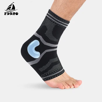 Fdbro Enkel Ondersteuning Wrap Protector Elastic Ankle Brace Protector Sport Basketbal Running Anti Verstuiking Brace Ondersteuning Sport 1 Pcs