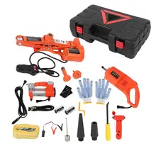 12 В 3 тонны 42 см электрический ножничный домкрат Электрический надувной насос для транспортного средства Электрический гаечный ключ Электрический надувной насос