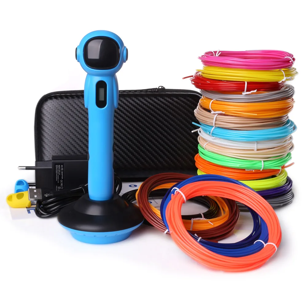 

New 3D Pen With 10/20 Colors 50/100 Meter Filament Printing Pens Support ABS and PLA Diy Drawing 3 d creative Toys For Kids Gift