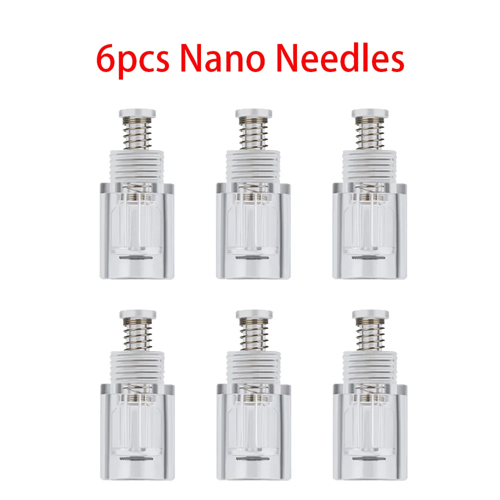 6 PCS 4/6/10 шт. Замена Nano чип микроиглы головки для Nano дермы ручка машина МТС Dr ручка профессиональное косметическое оборудование - Цвет: 6 PCS
