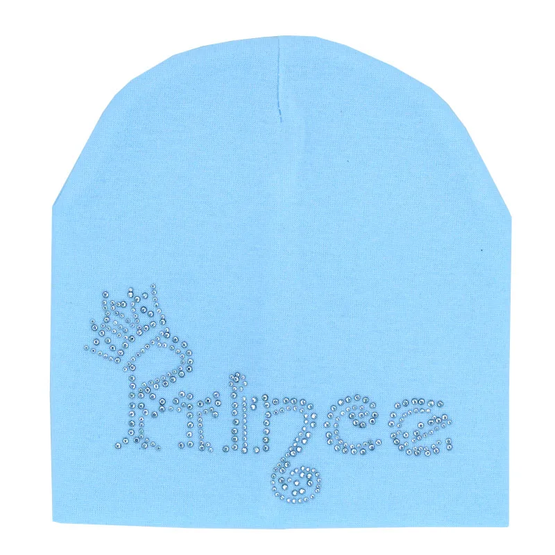 Baby boy and girl hat Autumn winter princess prince diamond Baby girl Hat Boy Cap Kids cotton Beanie bonnet cap Skullies Beanies