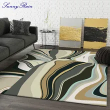 SunnyRain, 1 шт., ковер с абстрактным рисунком для гостиной, большой ковер для спальни, ковры, сопротивление скольжению