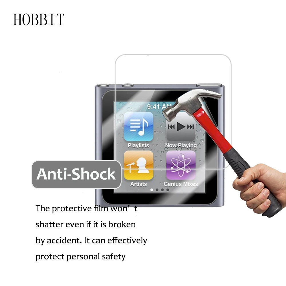 3 упаковки для Apple iPod Nano 6 6-го поколения Анти-шок 7H нано взрывозащищенный MP3-плеер защитная пленка против царапин