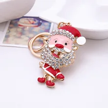 Европа и Америка стиль Санта Клаус сплав Стразы кулон брелок модные сумки свитер цепи автомобиля брелок