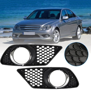 

DHBH-Car Bumper Fog Light Grille for Mercedes-Benz C-Class W204 2007 2008 2009 2010 2011-2013 A2048850353