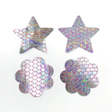 1 пара рыбий чешуй шаблон одноразовые накладки на грудь лепестки секс Звезды страсти сердце Boob наклейки крест цветные крышка для Breas