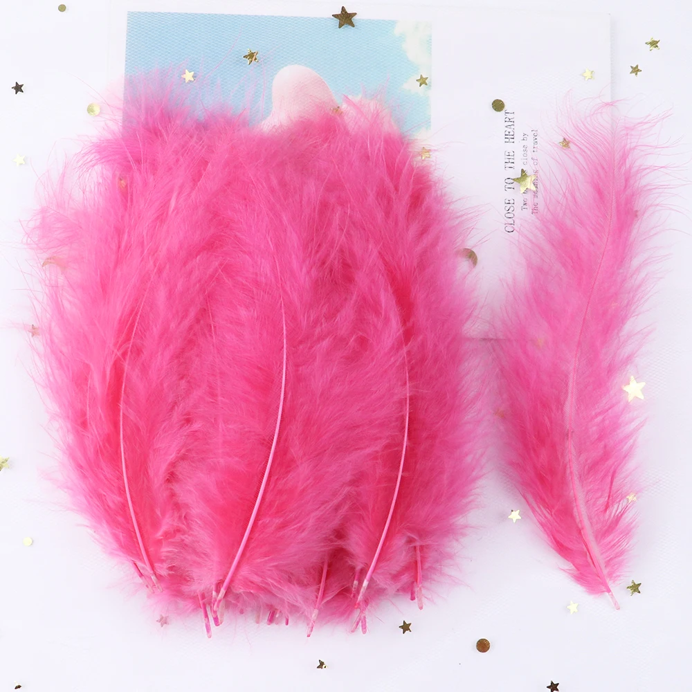 50-100pcs Fluffy Turkey Marabou Feather 10-15cm White for Jewelry Making Decoration Wedding Accessories Feather Craft craft feathers,natural feathers,turkey feathers