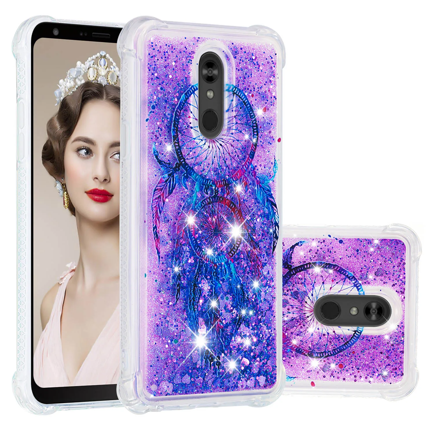 Bling зыбучих песков с блестками мягкий TPU бампер чехол для телефона для LG K10 K8 K4 K40 K30 K12 K20 плюс LG Stylus 3 Stylo 4 5 Чехол