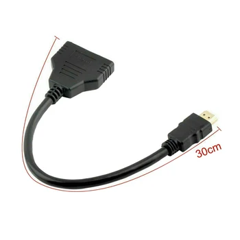 

1080P HDMI Port Male to Female 1 Input 2 Output Splitter Cable Adapter Converter @M23