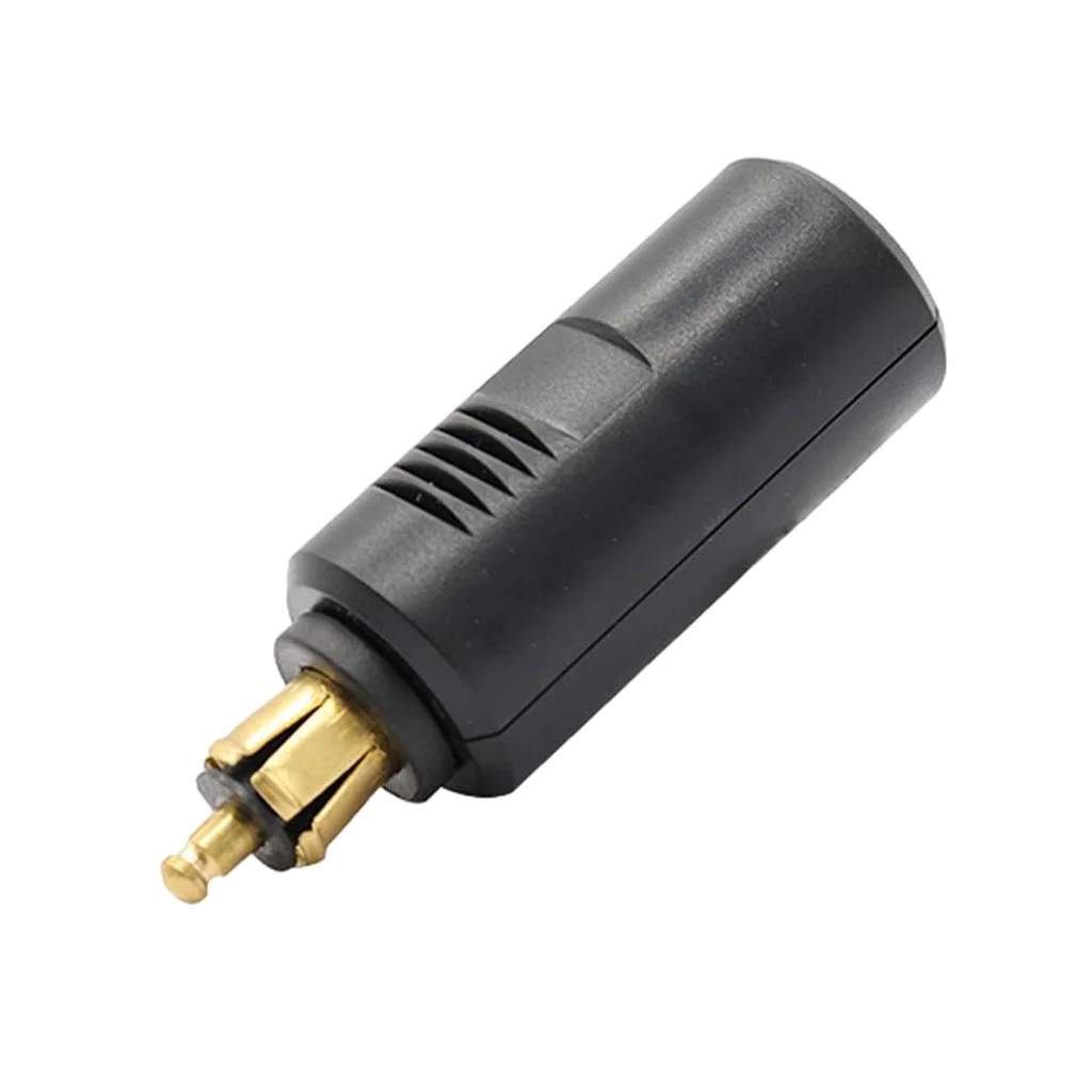 EU Plug for Moto DIN Socket to Cigarette Lighter Converter Adaptor