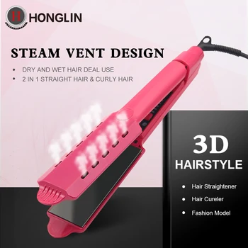 

Honglin 2 in1 multifunctional ceramic automatic hair straightener curler PTC Fast Heater hair stick straight flat iron hair