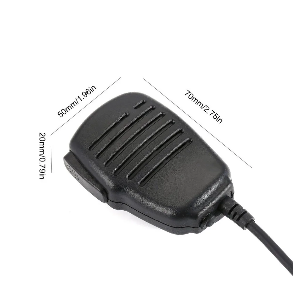 Непромокаемые 2-контактный плеча дистанционный динамик микрофон PTT для Kenwood марки WOUXUN, Puxing Baofeng двухстороннее радио 2pin