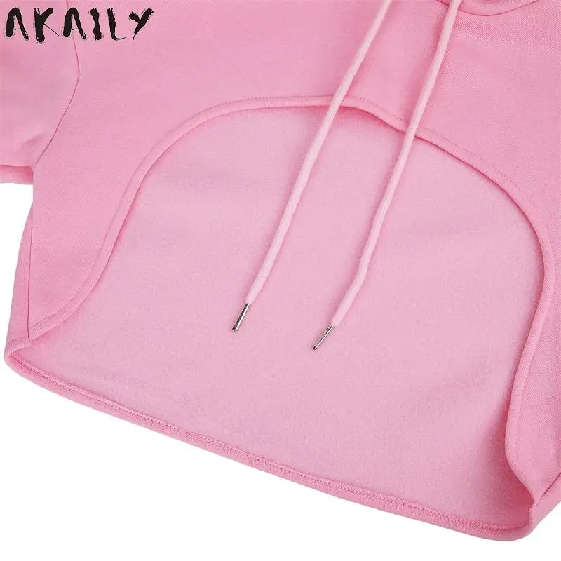 womens pant suit set Akaily Autumn Fleece Pink 3 Three Piece Sets Tracksuit Women Outfits Sweatsuits Long Sleeve Hoodies Crop Top And Pants Sets Suit formal pant suits