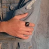 Vnox personnalisé hommes chevalière anneaux gros acier inoxydable garçon timbre bande personnaliser graver mâle bijoux frais anneaux BF cadeau