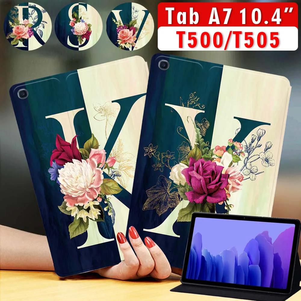 

Tablet Cover Case for Samsung Tab A7 10.4" 2020 Stand Cover for Galaxy Tab A7 T500/T505 Flip PU Leather Protective Case