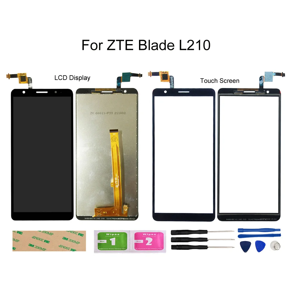Передняя стеклянная панель с объективом датчик для ZTE Blade L210 ЖК-дисплей сенсорный