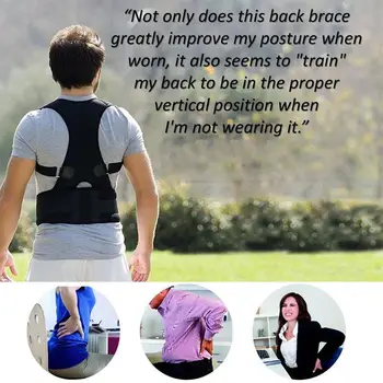 

Men Women Adult Magnets Posture Corrector Humpback Brace Corset Shoulder Back Lumbar Support Belt Pain Relief Adjustable Band