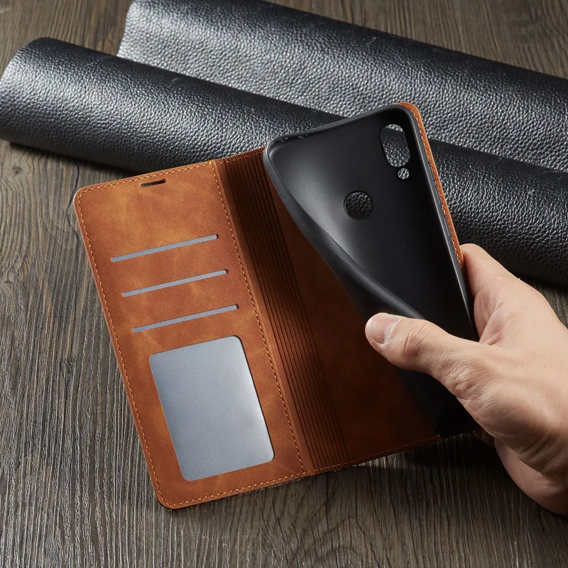 Кожаный чехол-книжка для Xiaomi redmi note7pro, чехол-кошелек для redmi note7