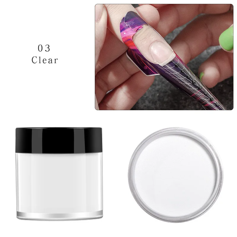 New Style Manicure Crystal Powder Sculpture Colored Acrylic Powder Crystal Nail Harmonic Crystal Liquid Three-Color Selectable M