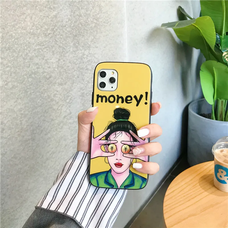 Miss Qian's iPhone/6/7/8/S/XXS/11 Promax/чехол для мобильного телефона, Подарочная стеклянная крышка, приятная на ощупь