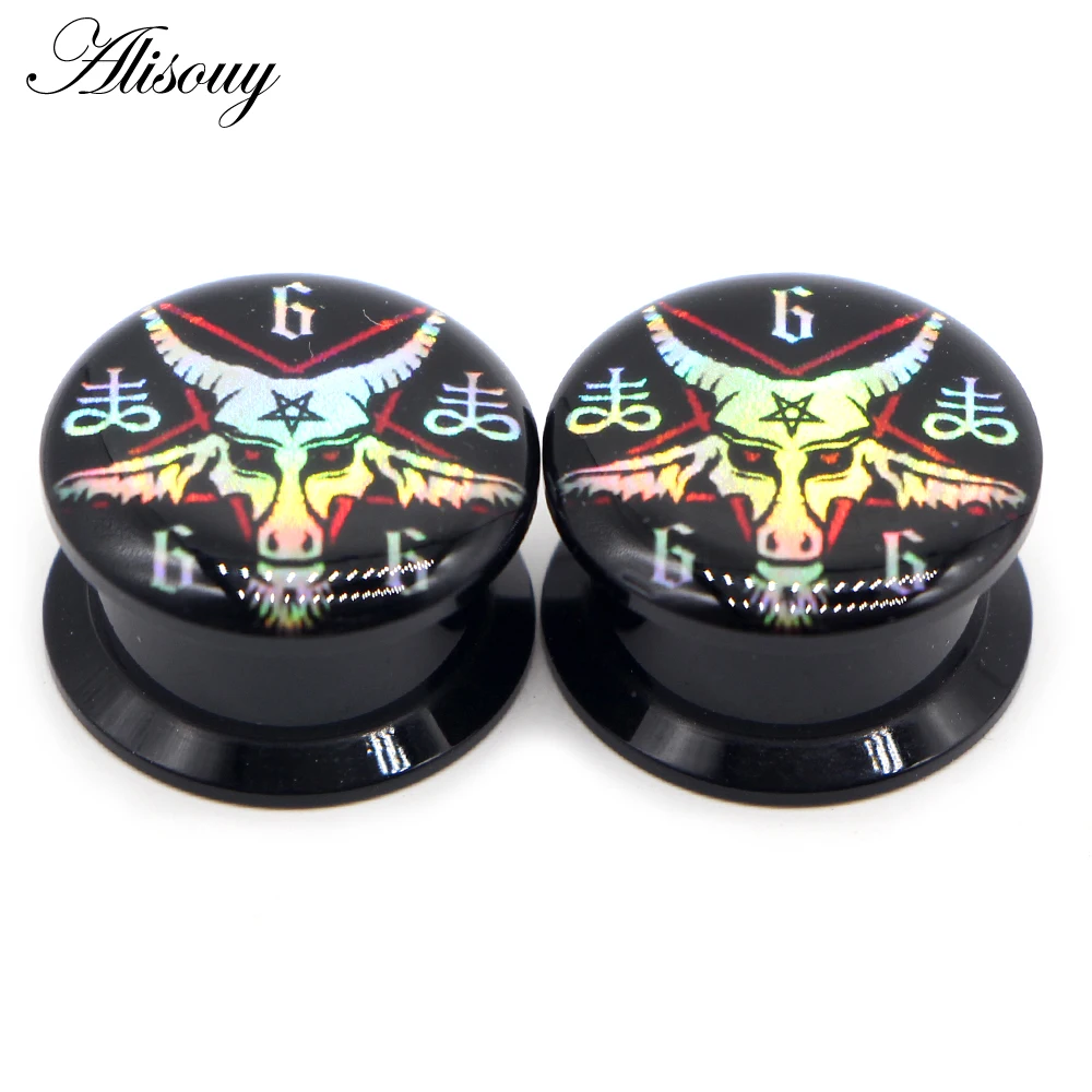 Acrylic Screw Punk Ear Gauges Plugs Ear Expanders Double Flared Stretcher Tunnel Piercing Body Jewelry 2pc piercing jewelry ear piercing jewelry body piercing jewelry body jewelry