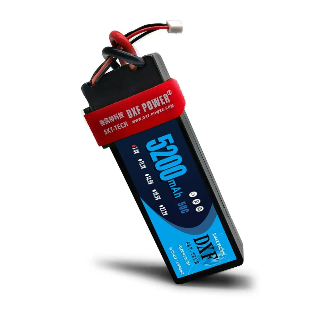 Аккумулятор DXF Lipo 2S 7 4 В 5200 мАч 50CMAX 100C для радиоуправляемых запчастей Жесткий