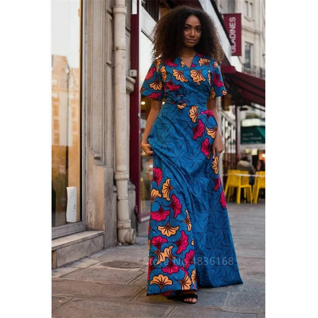 Benga V-Neck Maxi African Gown - Image 5
