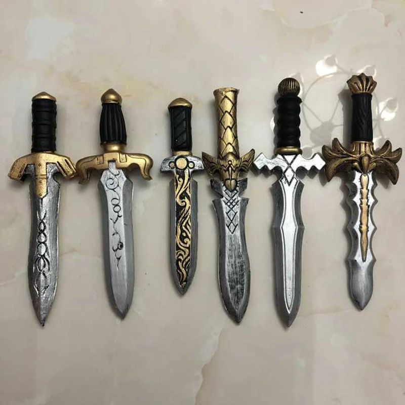 1:1 Cosplay 7 Styles Dagger Sword Weapon Prop PU Material Role Play Halloween Cos Kids Safety Gift Decoration Model | Дом и сад