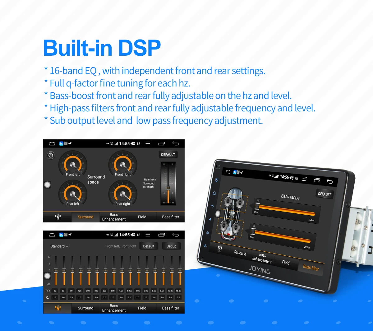 Discount Single Din 7" Built-in DSP 4G Module Carplay 4GB+64GB Head Unit Universal Android 8.1 Car Radio Stereo GPS Nagivation DVD Player 3