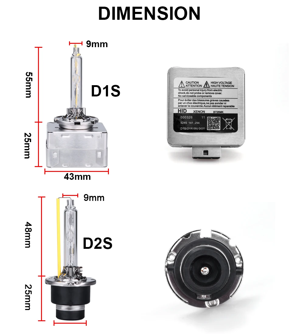 CARLitek 2 шт. Сталь балласт D1S D2S D3S D4S HID фара 4300K 6000K 8000K 10000K фары D1R D2R D3R D4R комплект ксеноновых фар, Высокопрочная конструкция лампы