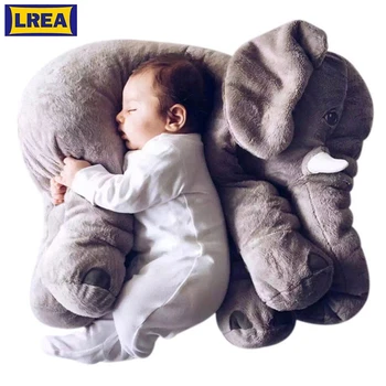 

LREA 60cm Height Large Elephant cushion Kids Sleeping Back Cute Stuffed Elephant Baby Accompany