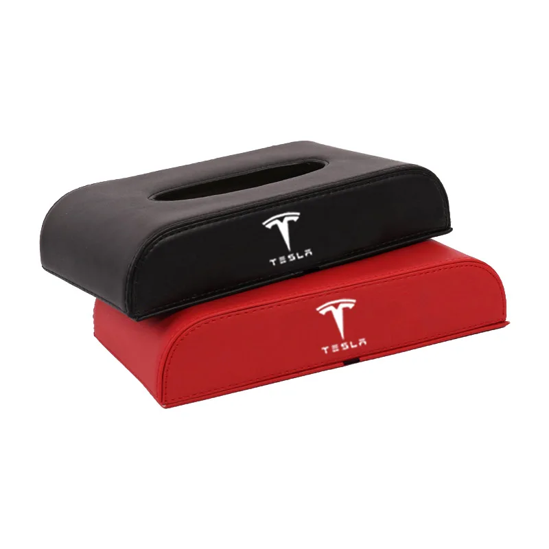 Car Goods Tissue box car pumping creative portable armrest For Tesla model 3 X Y style MODEL S ROADSTER 2021 logo | Автомобили и