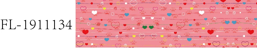 08 50 yards/lot) Latest 3 inch love heart and rose printed Valentine holiday ribbon - Цвет: 08