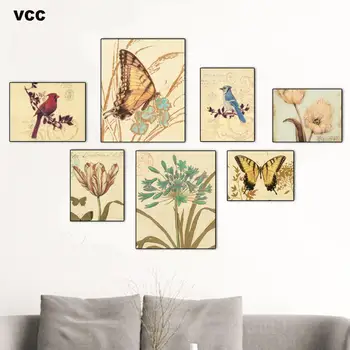 

7Pcs/Set Retro Style Decor Painting Pictures Home Decor Canvas Painting Wall Art Posters and Prints for Living Room