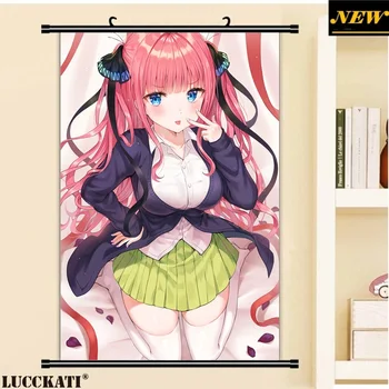 

5-toubun Gotoubun Go-Toubun no Hanayome Nakano nino sexy loli breasts cameltoe cartoon anime wall scroll poster canvas painting