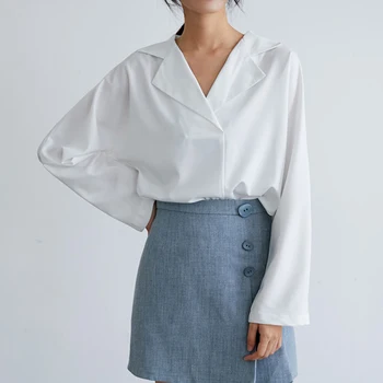 

White Office Lady Shirts Long Sleeve Women Tops And Blouses Casual Women Clothing Spring Autumn Fashion Loose Women Shirt
