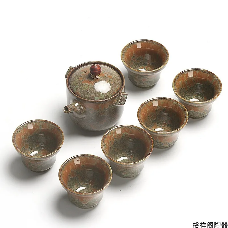 Chinese tea art ceramic ceremony Kungfu tea set household simple portable tea maker teapot teapot c