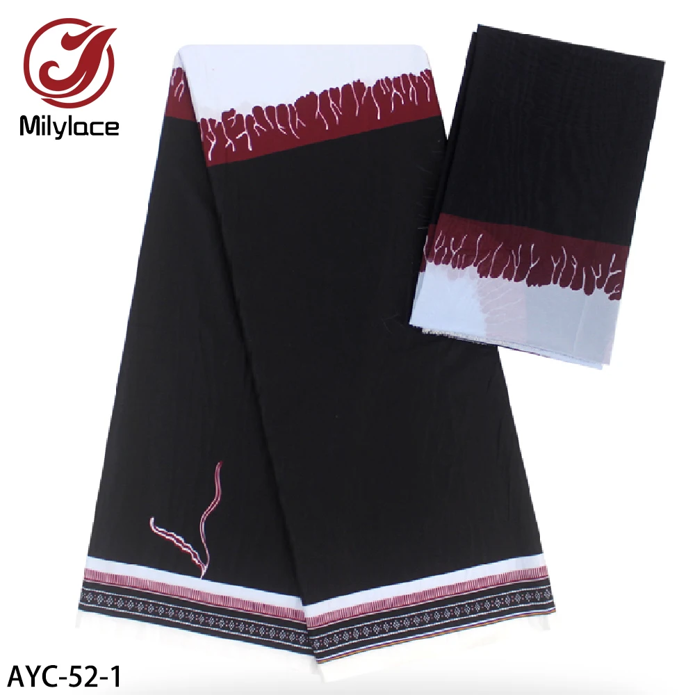 Дизайн, имитация восковых материалов, шифоновая набивная ткань, 4 ярда+ атласная шелковая ткань, 2 ярда для мужчин и женщин, одежда AYC-52