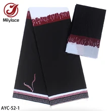 Дизайн, имитация восковых материалов, шифоновая набивная ткань, 4 ярда+ атласная шелковая ткань, 2 ярда для мужчин и женщин, одежда AYC-52