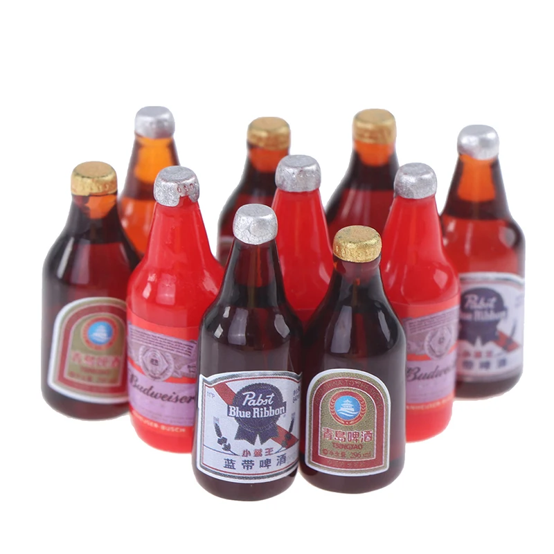 

30*11mm Mini Wine Bottles Model Dollhouse Miniature 1:12 For Doll House Decoration Random Color