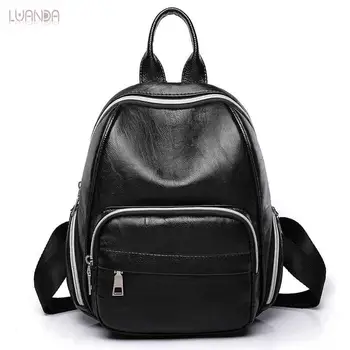 

Backpack Teenage For Girls Fashion Women Backpacks PU Leather Shoulder Bags Designer Brand Female Rucksack Backpack