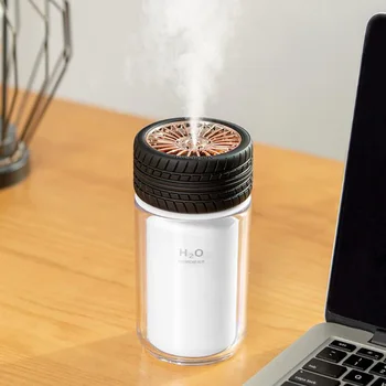

250ml Tyre USB Air Humidifier Ultrasonic Aroma Diffuser Car Mist Maker with 7 Colors Night Lamps Mini Office Air Purifier