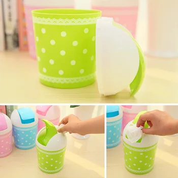 

Plastic Mini Trash Basket Garbage Can Desktop Wastebasket Workshop Bin JS22