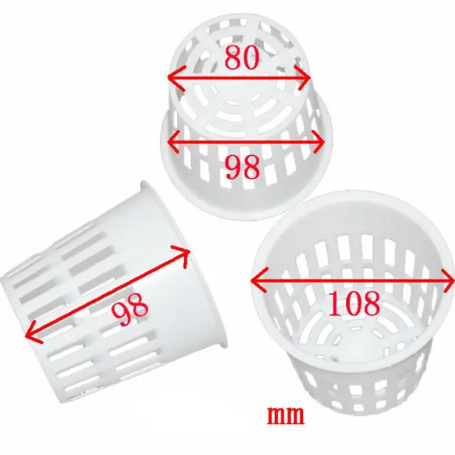 108*98 Mm Nagy Teherbírású Hidroponikus Háló Edényháló Kupa Kosár Aeroponikus Növényi Növények Segítetlen Tenyésztési Forró - Image 4