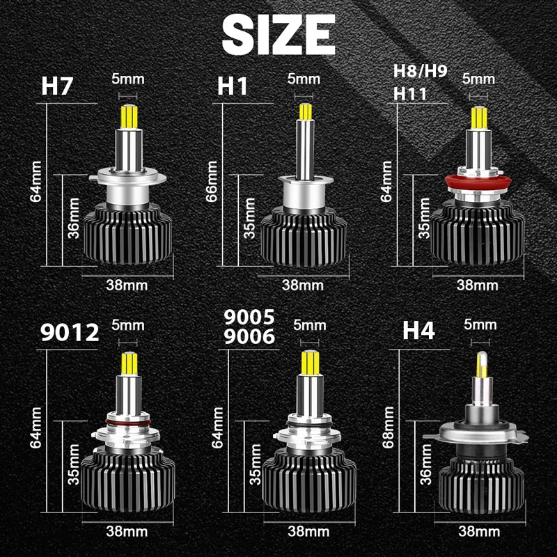 Ampoules de sauna à LED pour camion, 24V, H4, Hi, Lo, H7, H11, H1, super  lumineuses, 8500LM, 880, H3, 9005, 9006, remplacer les lumières de camion  et de camion - AliExpress